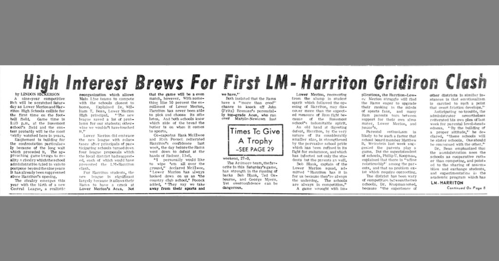 First Harriton Lower Merion Game
