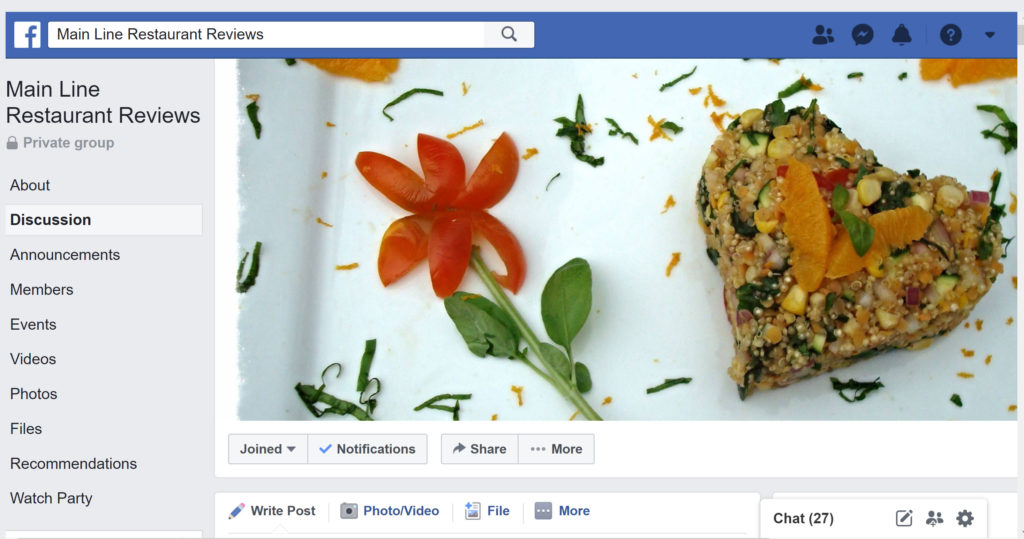 Facebook Main Line Restaurant Reviews