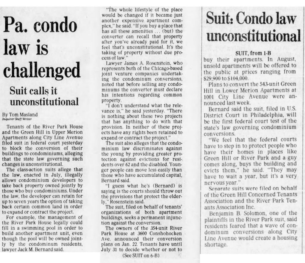 Green Hill Renters Push Back