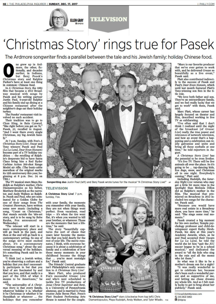 Benj Pasek Christmas Eve