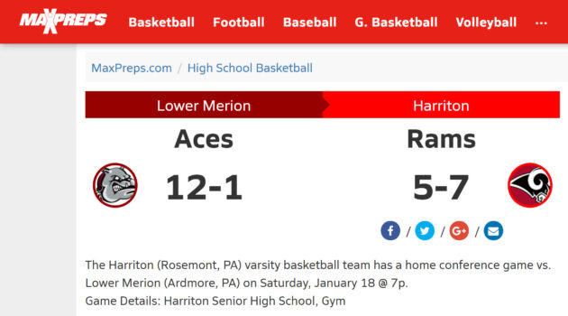 Harriton vs Lower Merion Max Preps