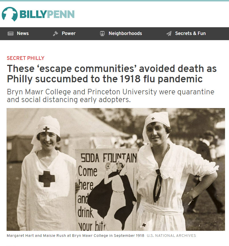 Bryn Mawr College Flu Billy Penn