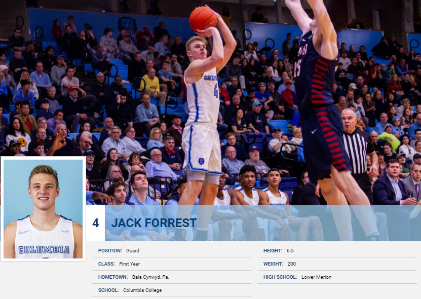 Jack Forrest Lower Merion at Columbia