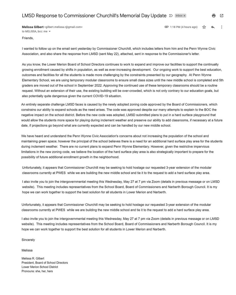 Meliss Gilbert Email to Friends