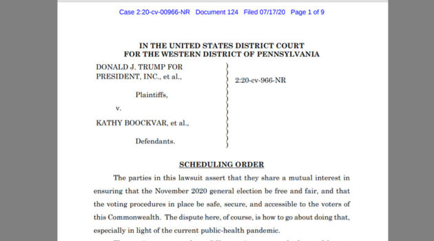 Trump Suit PA Mail Ballots Judge Expedites