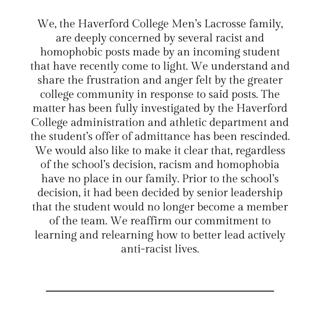 Haverford Lacrosse Twitter
