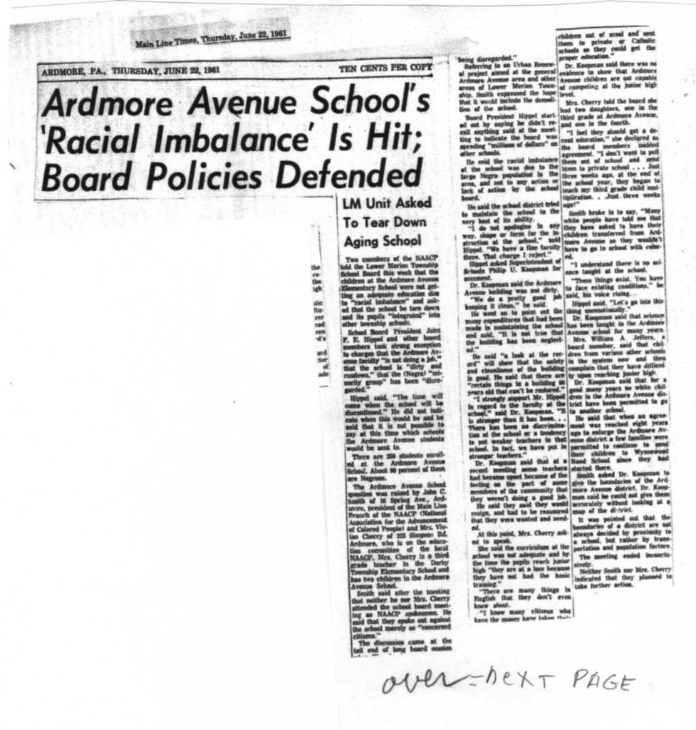 1961 Ardmore Avenue School