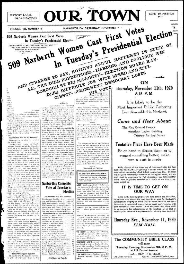 Women Vote in Narberth