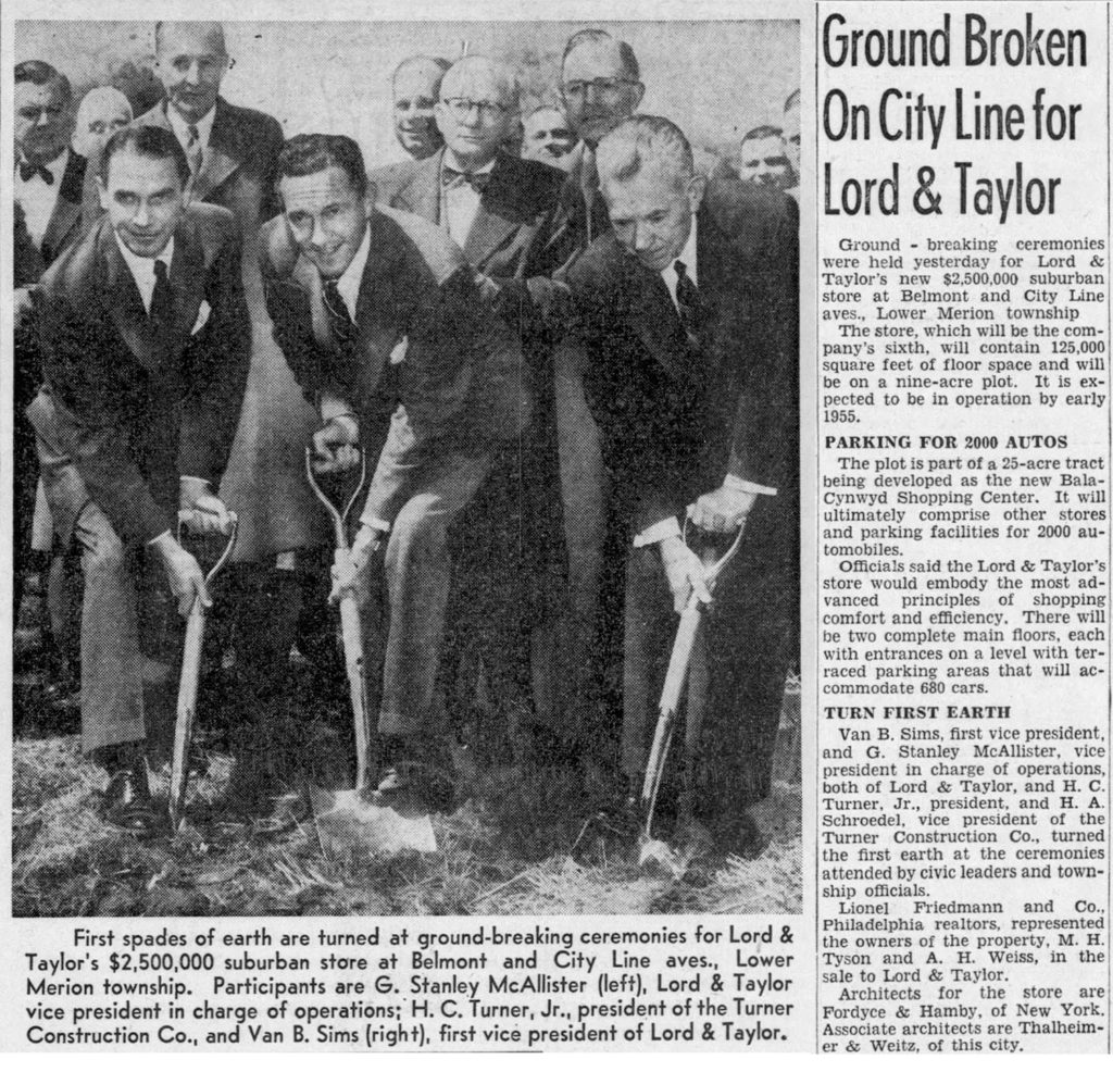 Lord and Taylor Bala Cynwyd Ground Breaking
