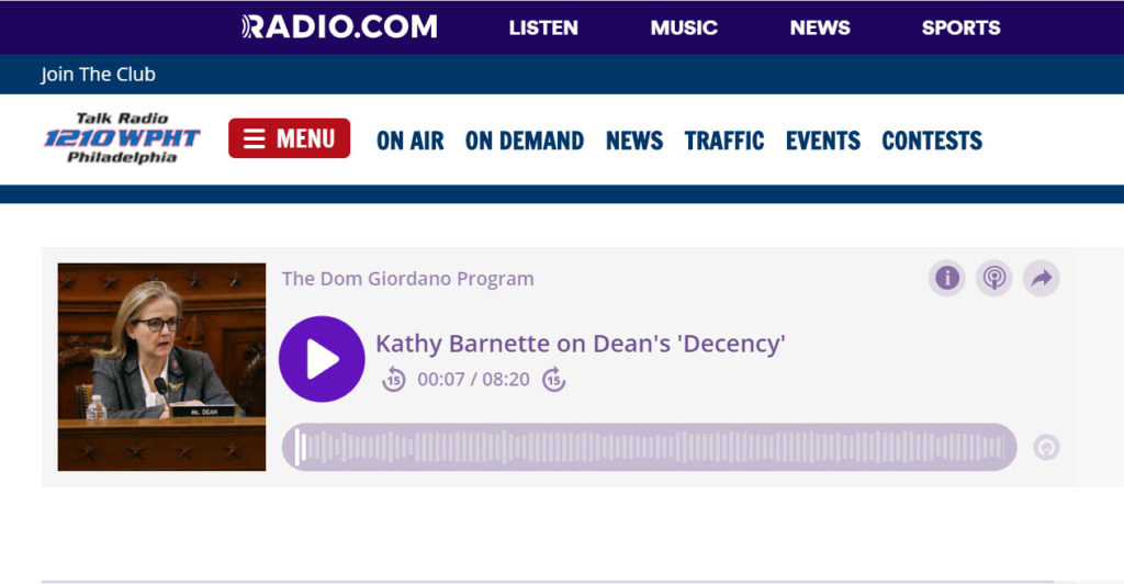 Kathy Barnette on Dom Giordano
