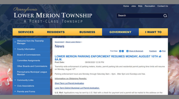 Lower Merion Township Parking