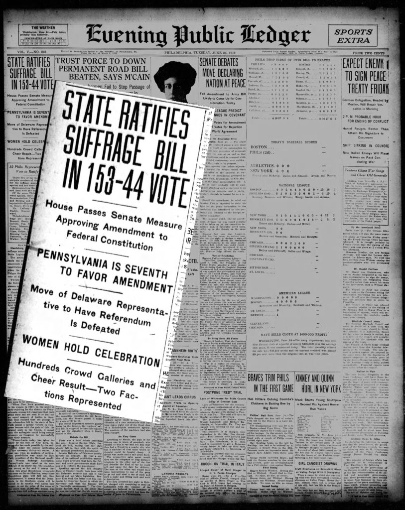 PA Ratifies 19th Amendment