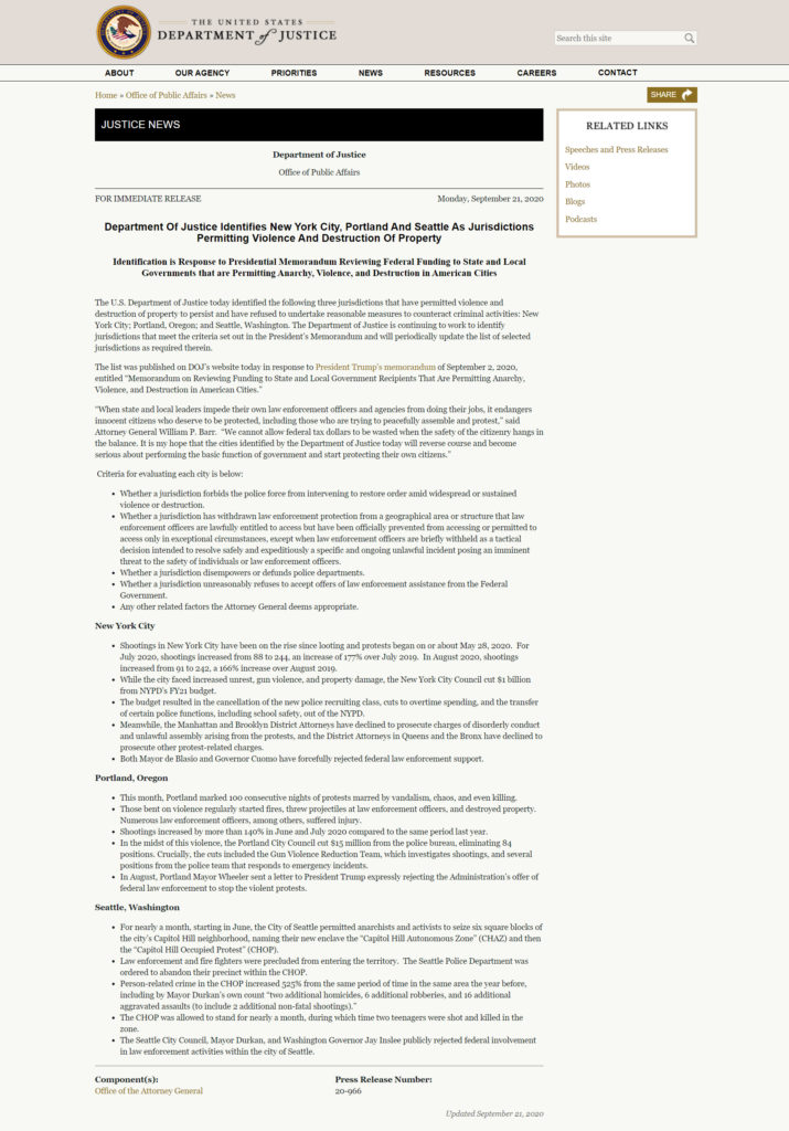 DOJ Memo Anarchist Jurisdiction