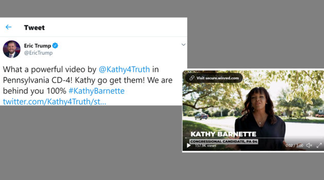 Eric Trump Tweets Kathy Barnette Video