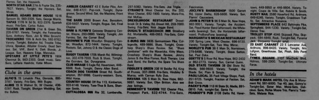 Phish 23 East 1990