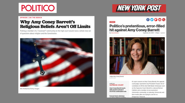 Politico NY Post Amy Coney Barrett