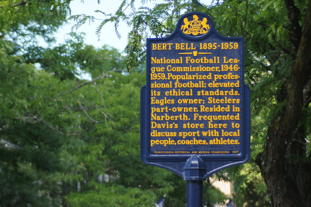 Bert Bell Historic Marker In Narberth