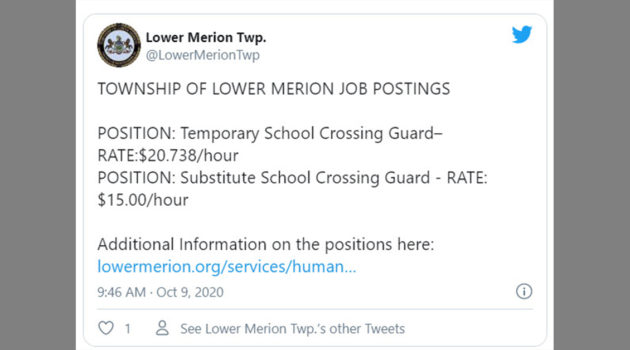 Lower Merion Job Openings School Crossing Guards