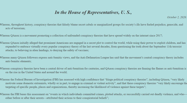 House Resolution Condemning QAnon