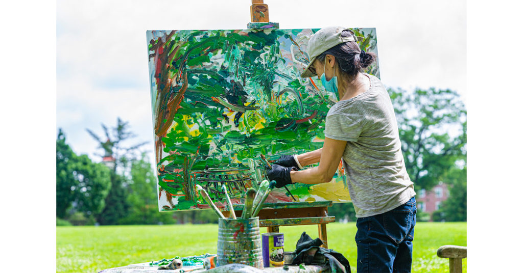 Ying Li Haverford College Paintings at Cantor Fitzgerald