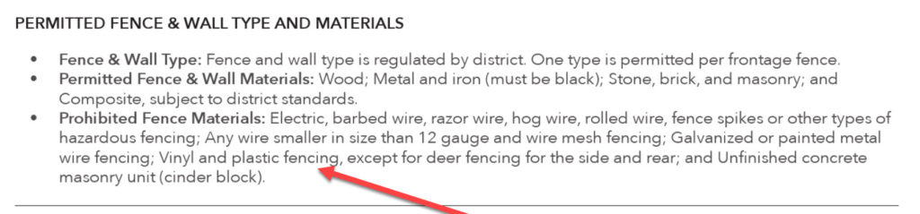 No PVC Fencing