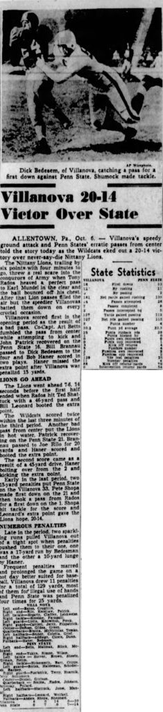 Penn State Villanova 1951