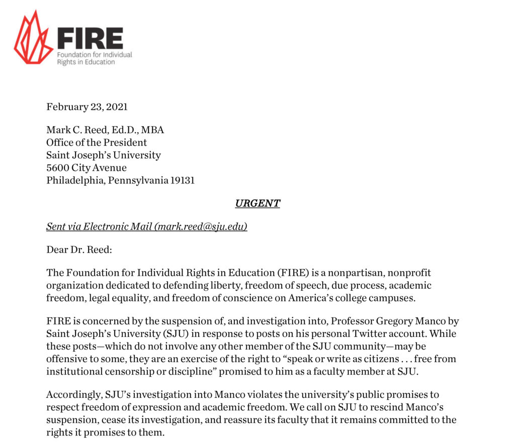 FIRE Letter