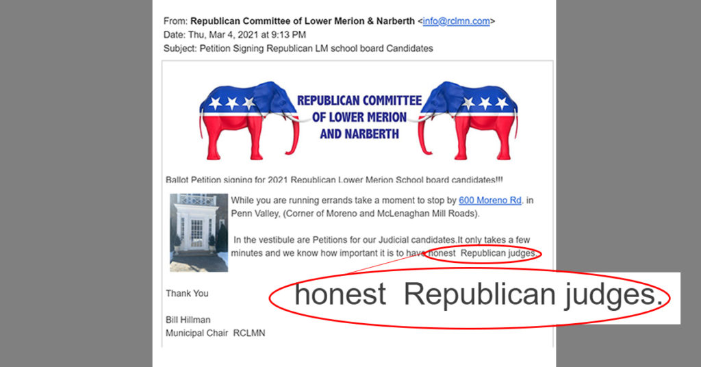 Lower Merion Republican Honest Judges