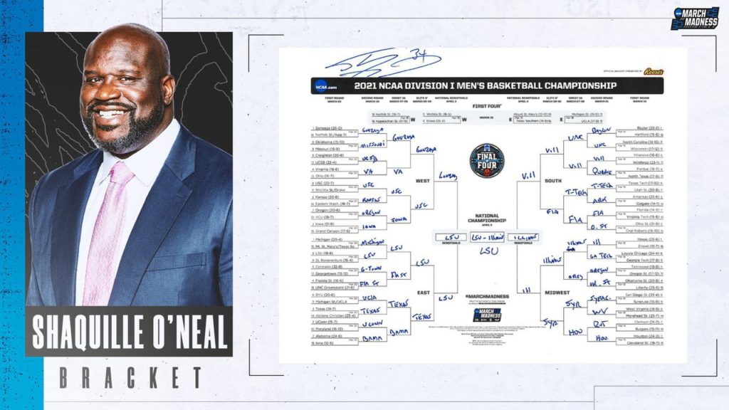 Shaqs Bracket Villanova Final Four
