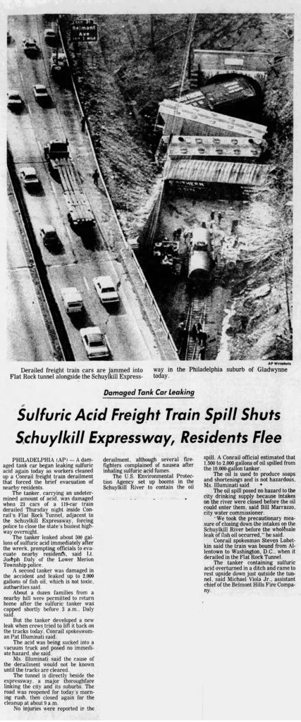 Tanker Leaked Flat Rock Tunnel