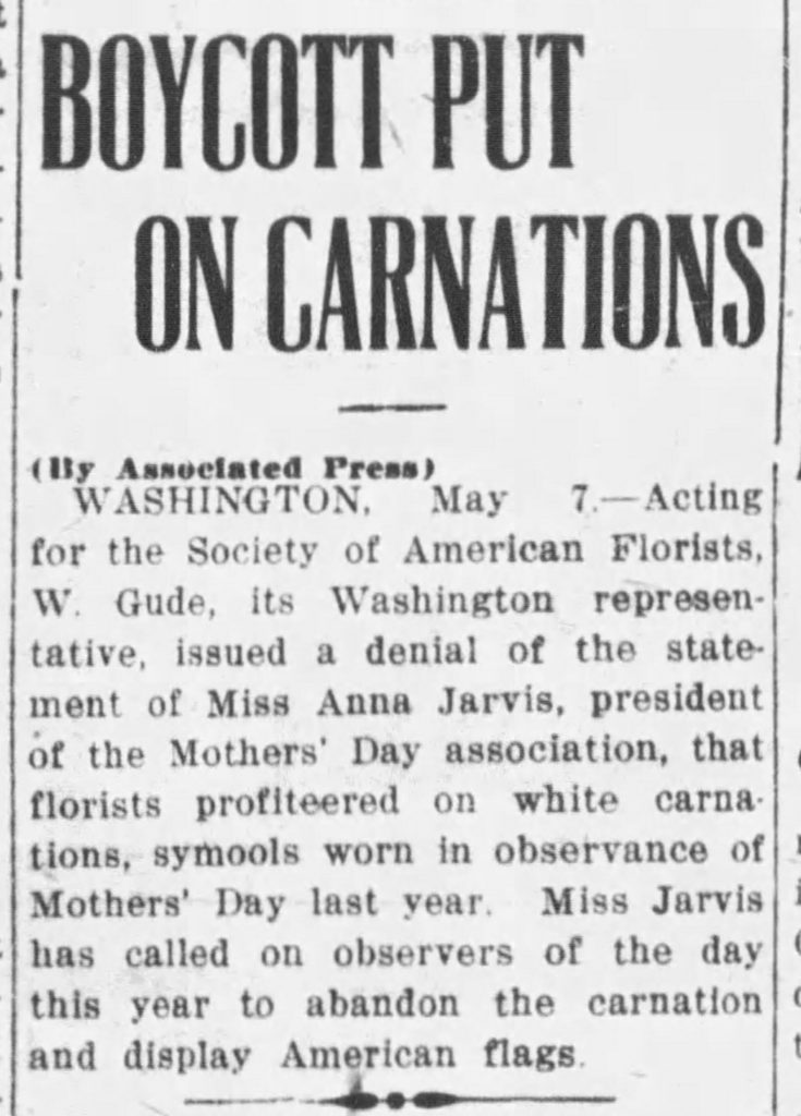 Jarvis Calls for Carnation Boycott