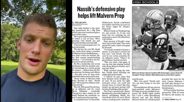 Carl Nassib Now and at Malvern