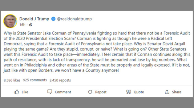 Trump Threatens Corman