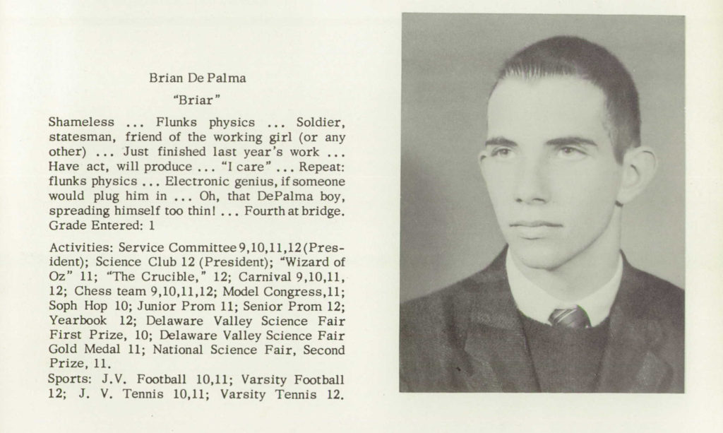 Brian De Palma Class of 1958 Friends Central School