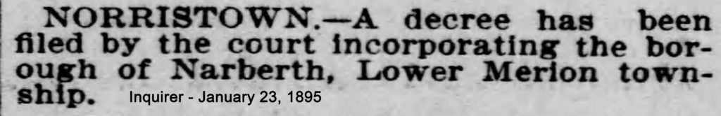 Narberth Decree 1895-2