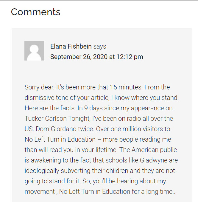 Gladwyne Mom Comment