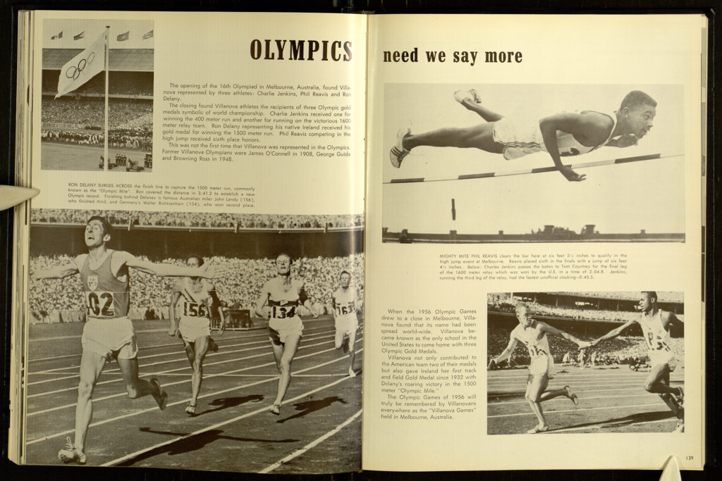 Belle Air 1957 Villanova Year Book Show Olympians