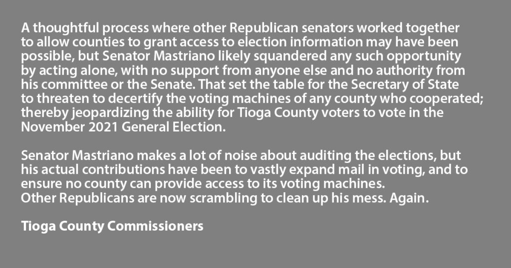 Tioga County Commissioners on Mastriano Audit