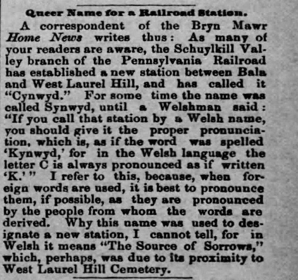 Queer Name for Station