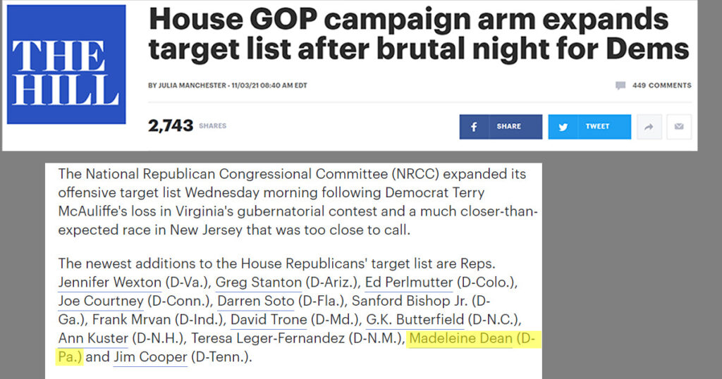 Hill NRCC Targets Dean