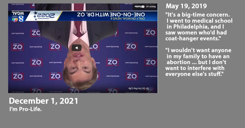 Dr Oz Abortion Flip