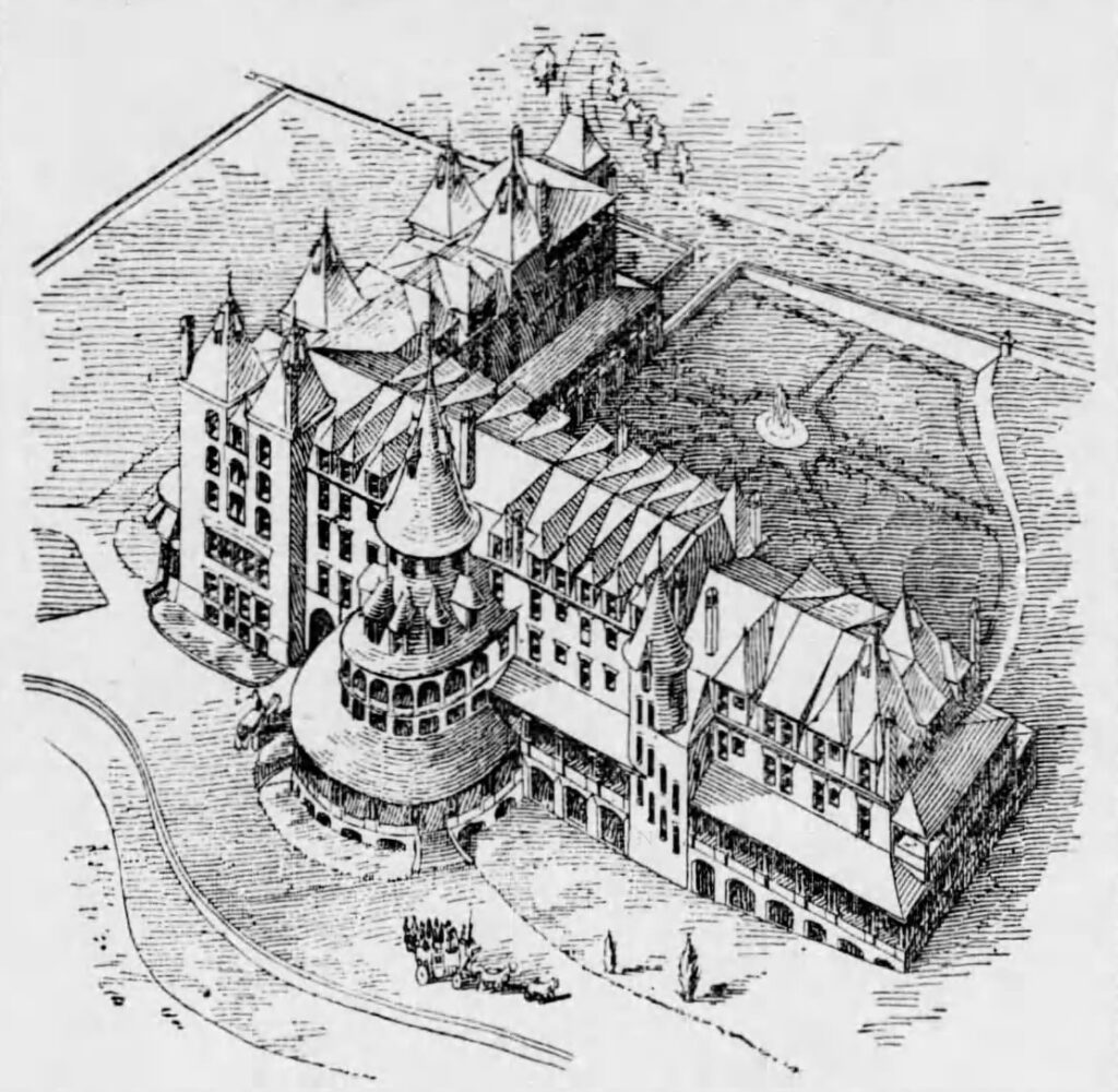 1890 Plans for Bryn Mawr Hotel Rendering
