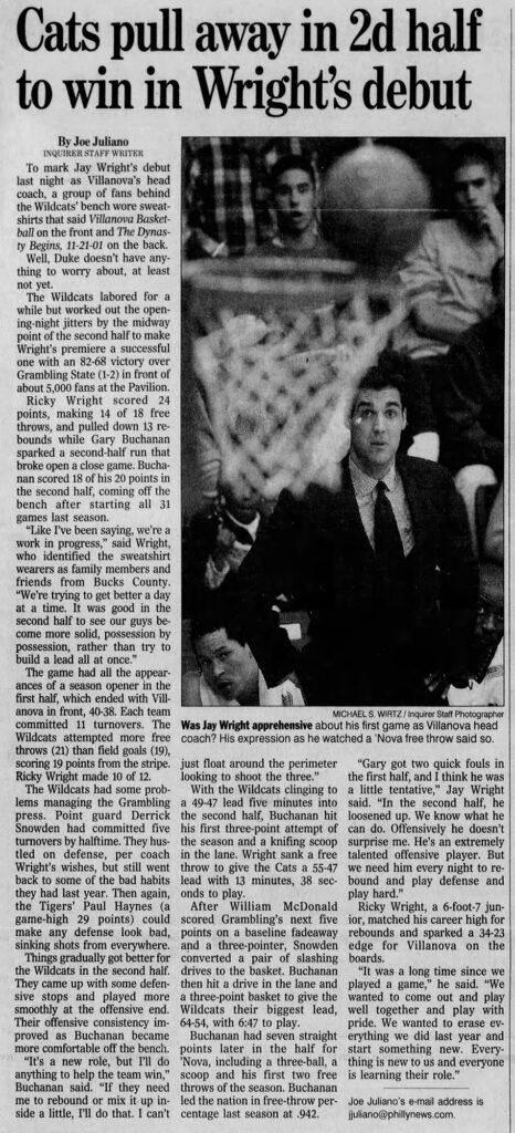 Jay Wright Debut