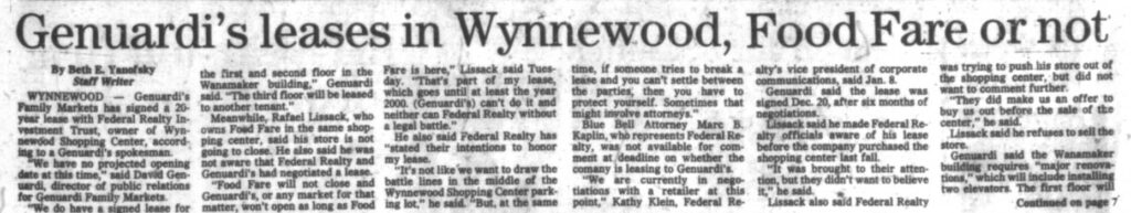 Wynnewood Genuardis
