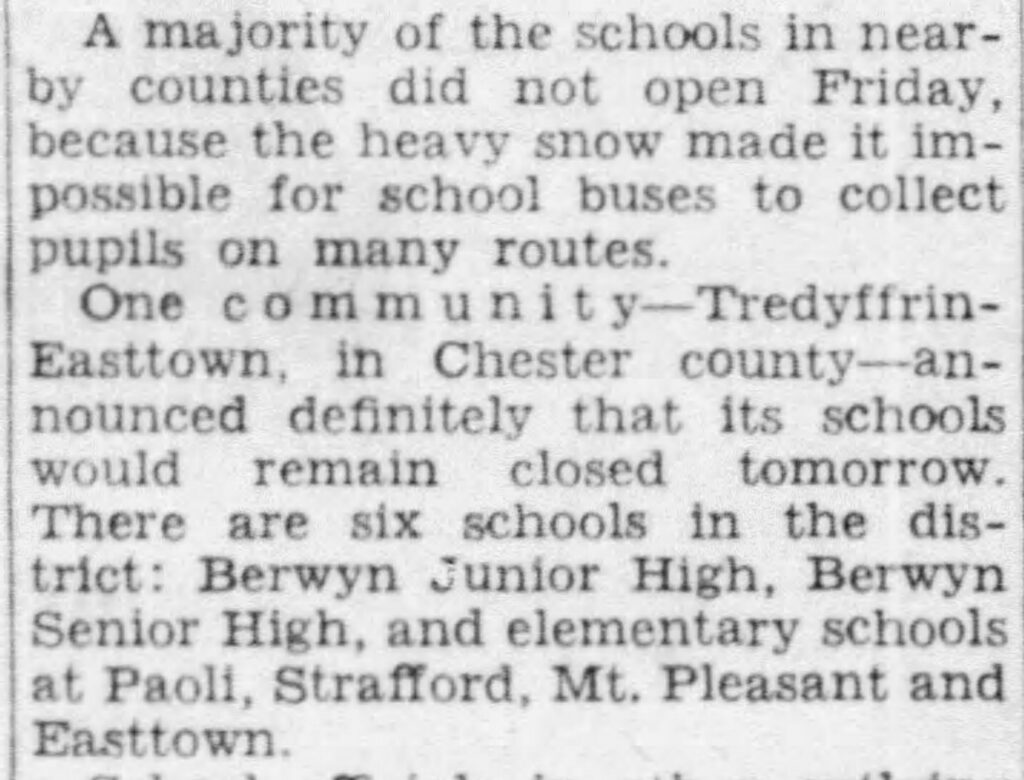 Berwyn Schools in TE