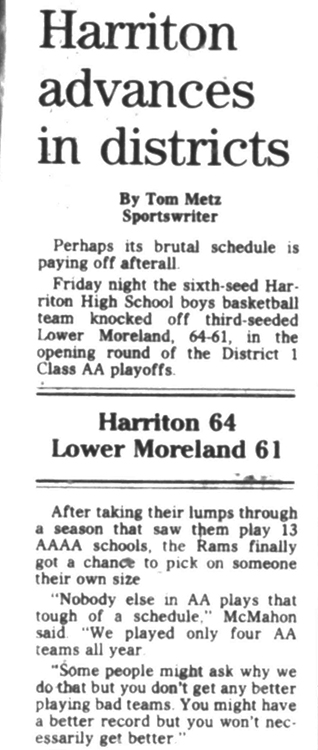 Harriton Advances