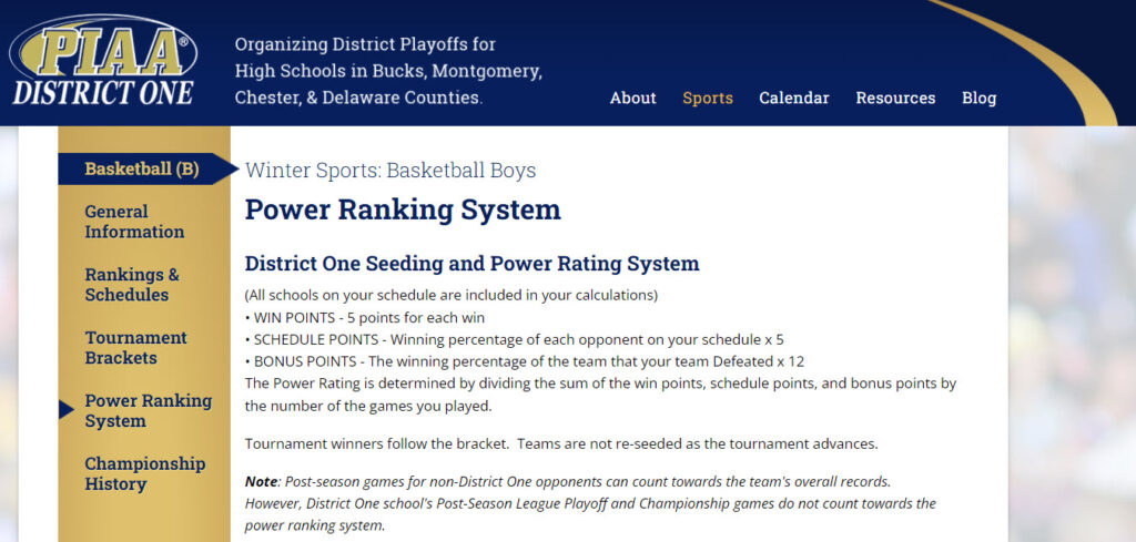 PIAA Ranking