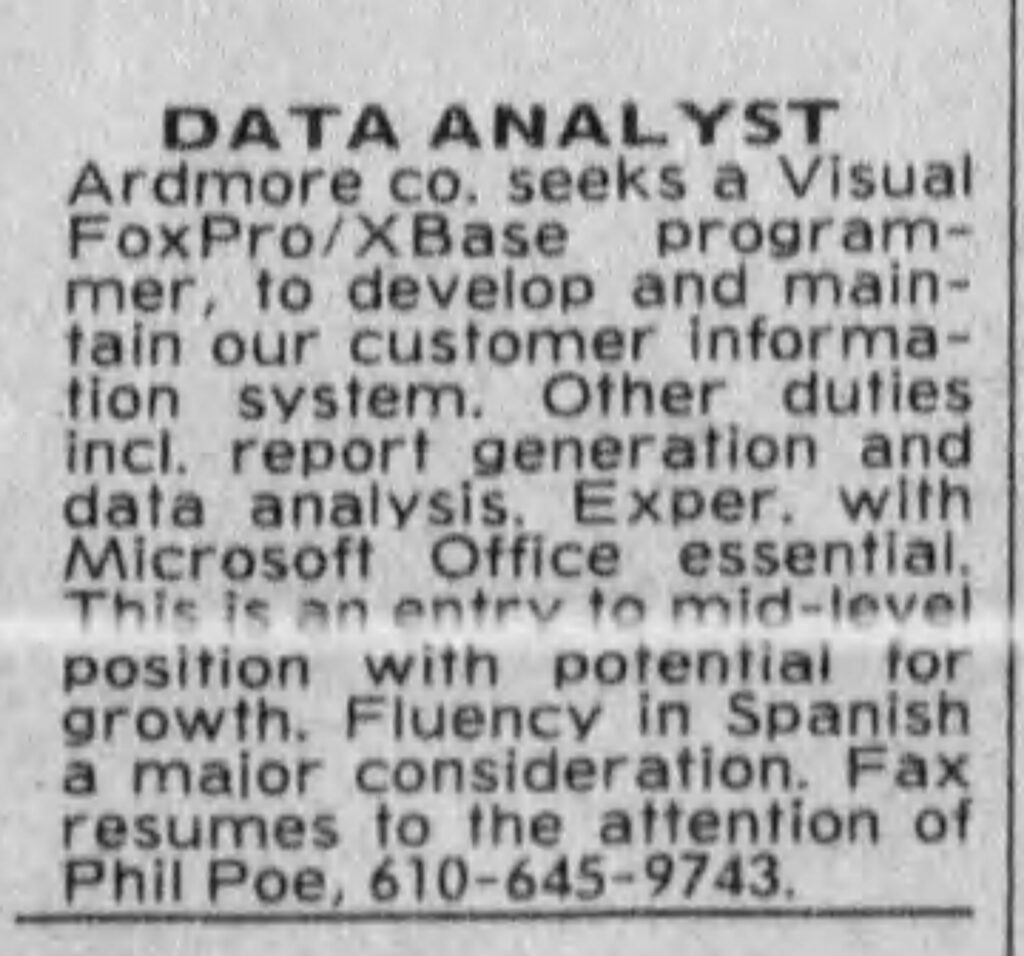 Visual FoxPro Ardmore