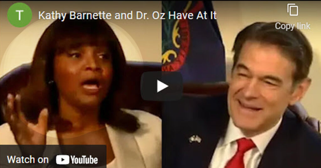 Kathy and Dr. Oz Have At It