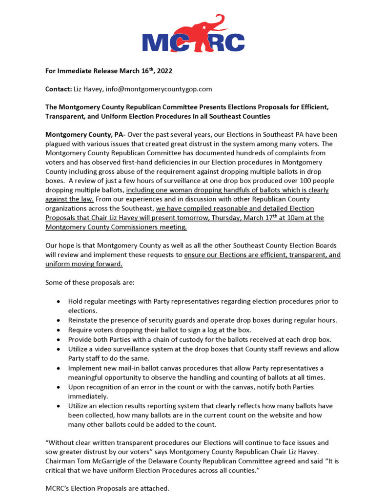 Montco GOP Ballot Reform